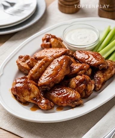 Ailes de poulet honey BBQ à l'air fryer : croustillantes et bien collantes