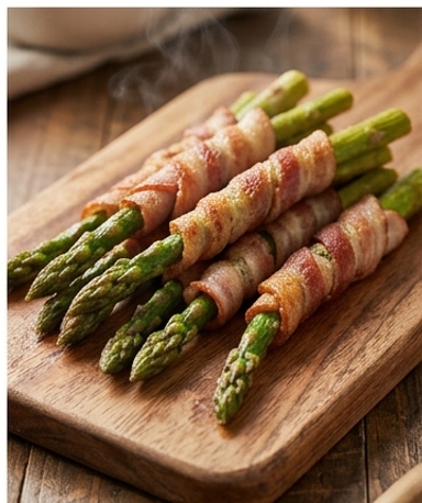 Asperges rôties au bacon de dinde