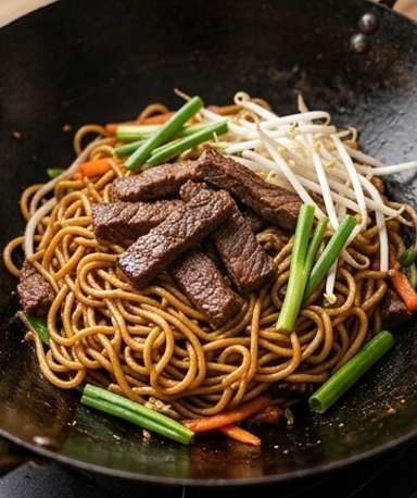 Beef Chow Mein — Nouilles Sautées au Bœuf