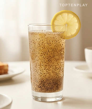Chia-Leinsamen-Zitronen-Drink