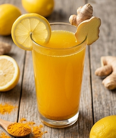 Boisson Citron-Gingembre-Ail & Curcuma