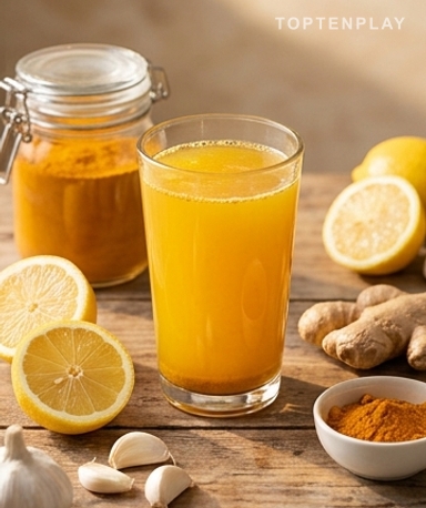 Boisson Citron-Gingembre-Ail & Curcuma : Le Shot du Matin qui Change Vraiment Quelque Chose