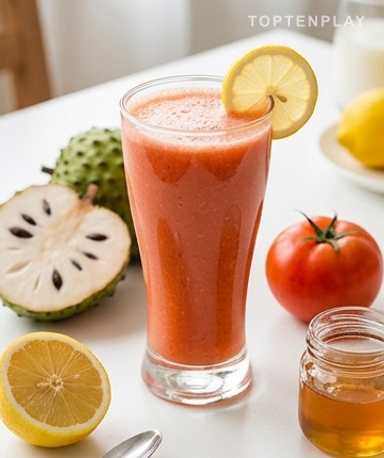 Stachelannonen-Tomaten-Drink