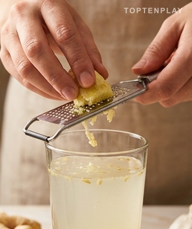 Râpez directement au-dessus du verre