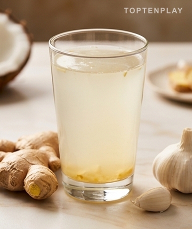 Boisson Énergie Maison : Eau de Coco, Ail & Gingembre