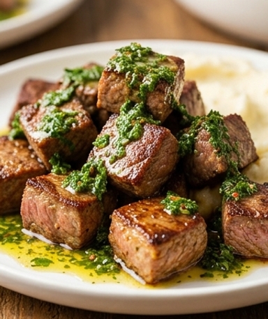 Bouchées de steak au chimichurri
