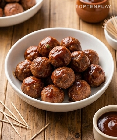 BBQ-Hackbällchen aus dem Ofen