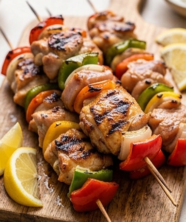 Brochettes de Poulet Marinées au Yaourt