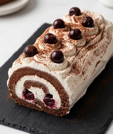 Bûche Forêt Noire Facile