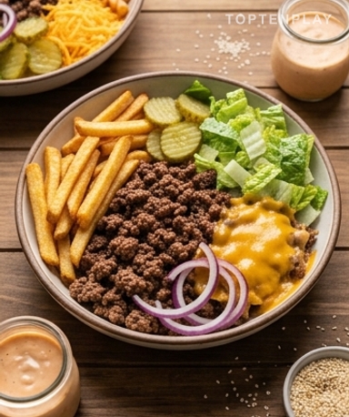 Burger Bowl Maison : Tout ce qu'on Aime dans un Burger, Directement dans un Bol
