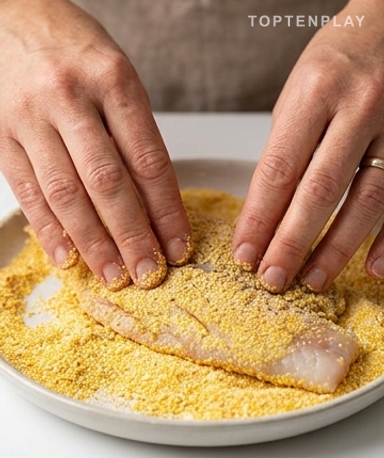 Épongez le poisson jusqu'à ce qu'il soit vraiment sec