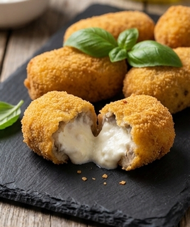 Croquettes de champignons à la Stracciatella