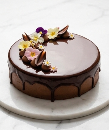 Entremets de Pâques génoise et chocolat (version végane)