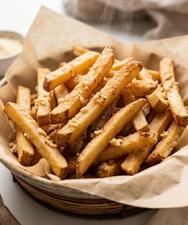 Frites au four ail et parmesan