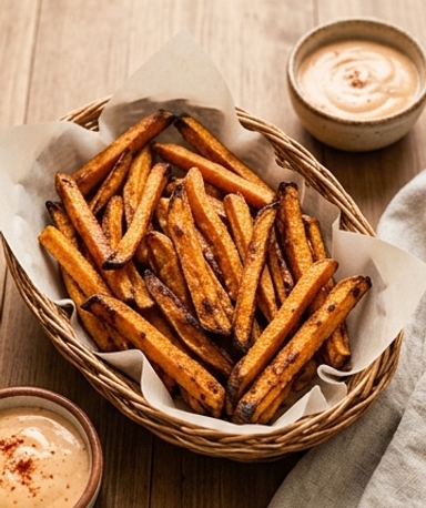 Frites de Patate Douce au Four