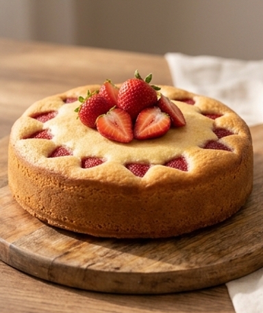 Gâteau au yaourt aux fraises