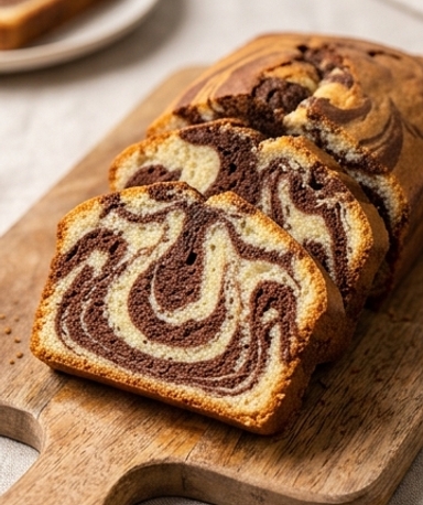Gâteau au yaourt marbré choco-vanille
