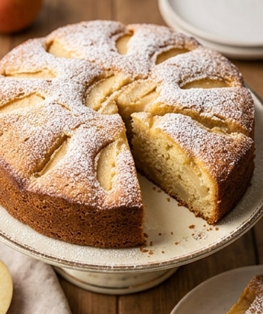 Gâteau madeleine aux pommes