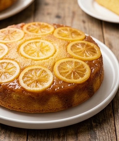 Gâteau renversé citron caramel