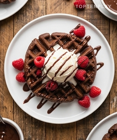 Gaufres façon brownie : fondantes dedans, croustillantes dehors