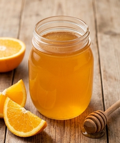 Gelée collagène à l'orange et au miel