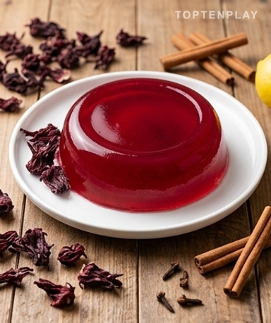 Gelée de fleurs d'hibiscus à la cannelle et aux clous de girofle