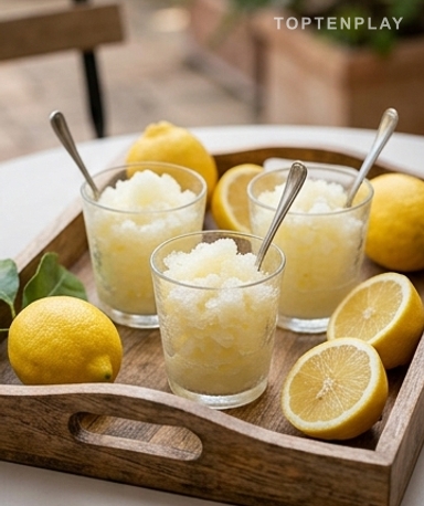 Zitronengranita nach sizilianischer Art