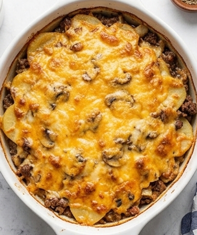 Gratin Bœuf Haché et Pommes de Terre Fondantes au Cheddar