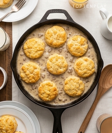 Biscuits & Gravy Pfannen-Auflauf