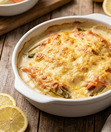 Gratin d'endives au saumon fumé