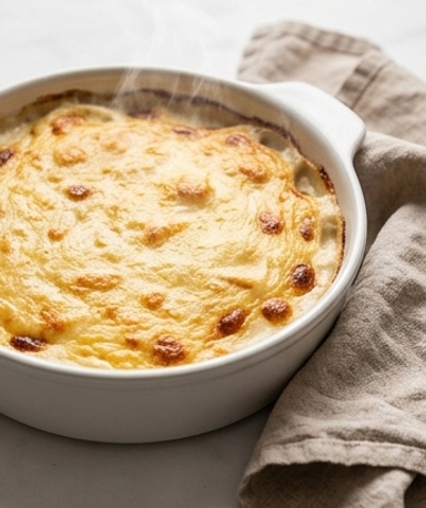 Gratin d'œufs à la béchamel