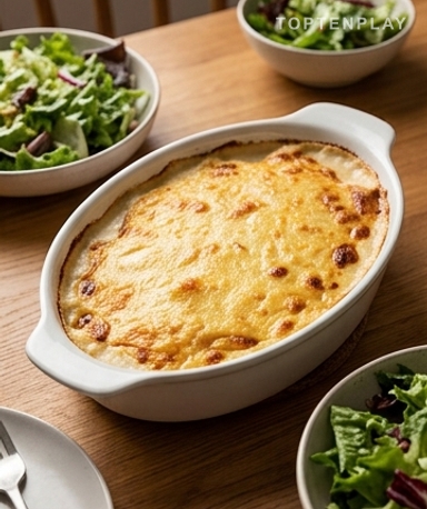 Eier-Gratin mit Béchamelsauce