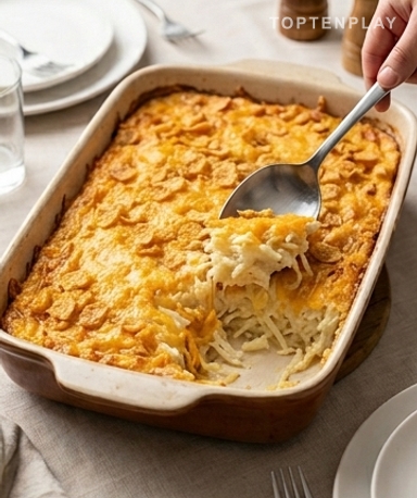 Gratin de Hashbrowns au Cheddar et Monterey Jack