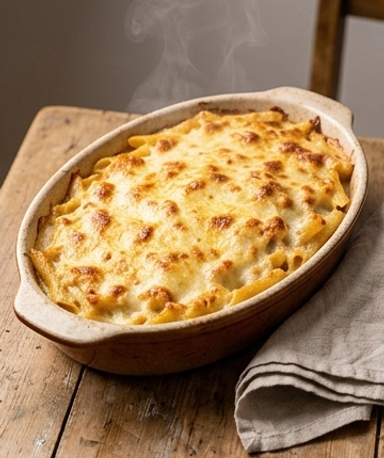 Gratin de Penne au Thon et Fromage Doré