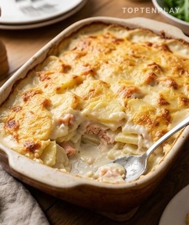 Gratin de Pommes de Terre au Saumon et Béchamel Maison : Le Plat Réconfort Ultime