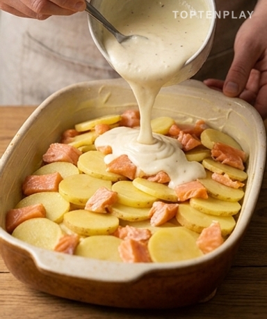 Tranchez les pommes de terre à l'épaisseur d'une pièce de deux euros