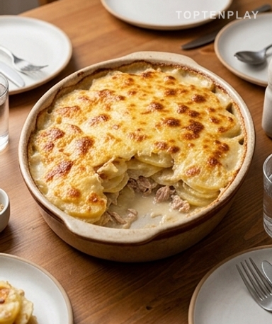 Gratin de pommes de terre au thon ultra fondant : la recette facile qui régale toute la famille