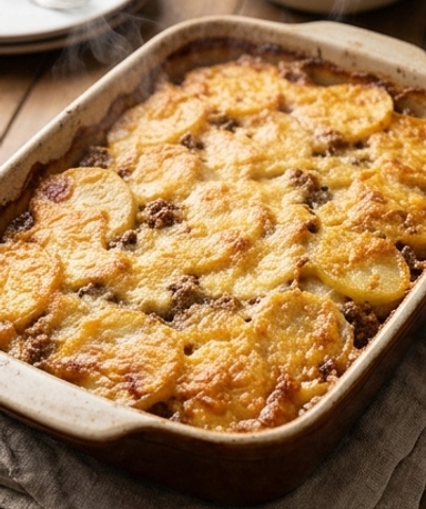 Gratin de Pommes de Terre et Viande Hachée