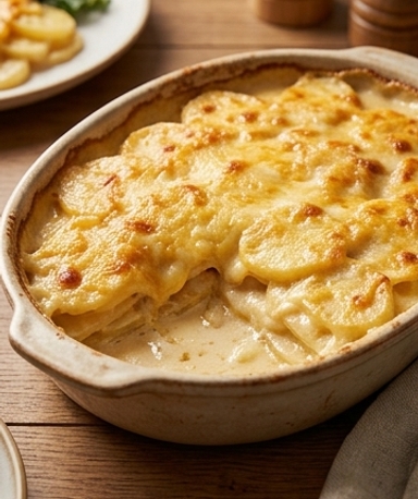 Gratin de Pommes de Terre Festonnées Crémeux au Fromage