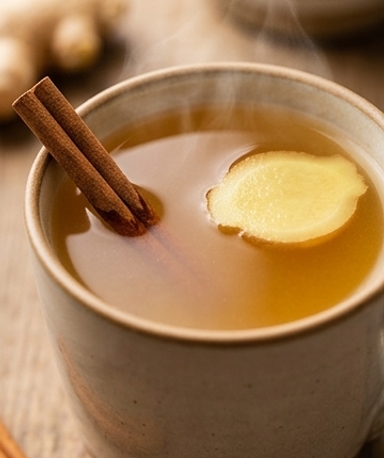 Infusion gingembre-cannelle du soir