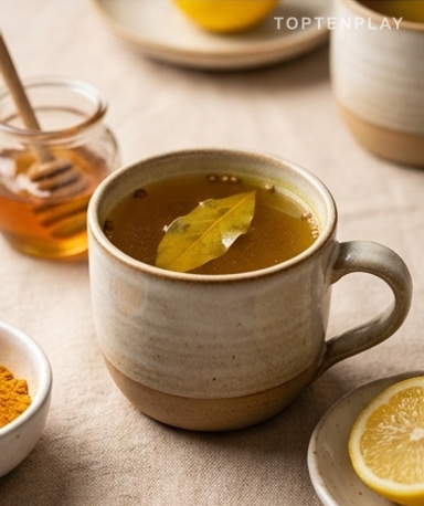 Infusion maison curcuma, feuilles de laurier & graines de coriandre : le rituel bien-être du quotidien