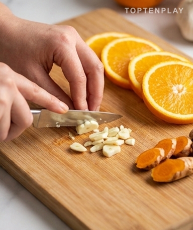 Pelez le curcuma avec une cuillère, pas les mains