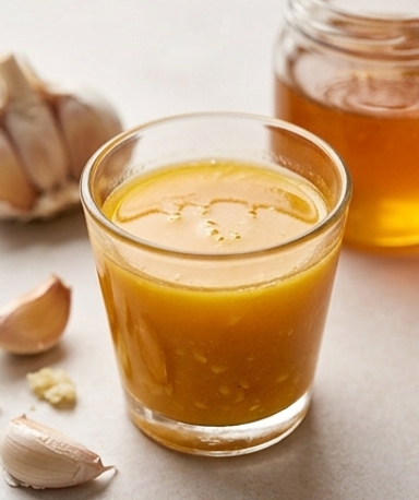 Élixir jaune d'œuf, ail et miel