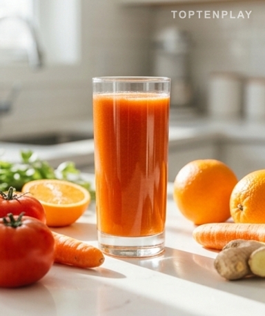 Jus Anti-Inflammatoire Tomate Carotte Gingembre : La Boisson Santé à Faire le Matin