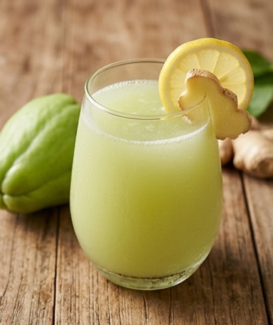 Jus de Chayote au Citron et Gingembre
