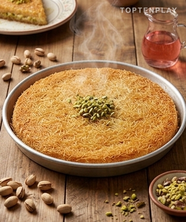 Kunafa Dorée aux Pistaches : le Dessert Oriental Croustillant Qui Fait Craquer