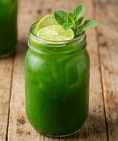 Eau Verte au Nopal, Concombre et Citron Vert