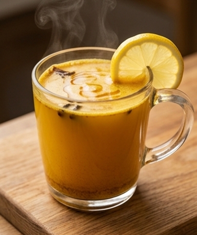 Élixir doré au curcuma, gingembre et citron