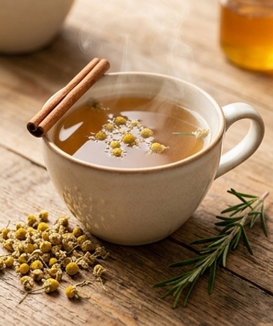 Infusion camomille, romarin et cannelle