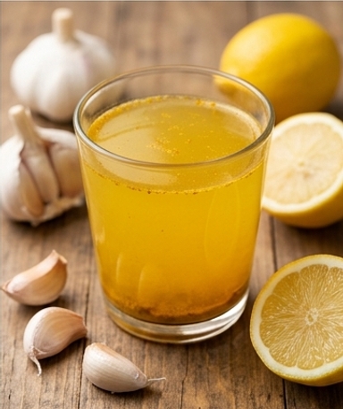 Boisson Détox au Curcuma, Ail et Citron